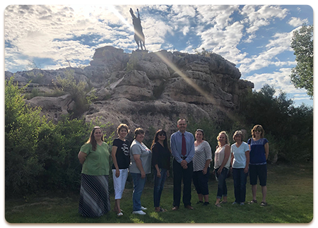 Mountain Meadows staff members pose outside together